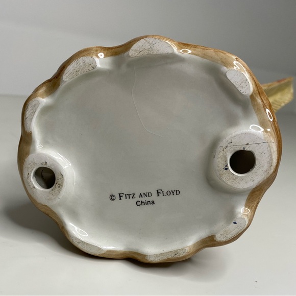 EUC Vtg Fitz & Floyd Autumn Bounty Pair of Figural Pheasant Candlesticks - Picture 9 of 16